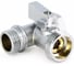 Шаровой кран Uni-Fitt ННВ 1/2" x 3/4" х 1/2", проходной, для стиральных машин, флажок, хром 182C2320 1