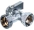 Шаровой кран Uni-Fitt ННВ 1/2" x 3/4" х 1/2", проходной, для стиральных машин, флажок, хром 182C2320 4