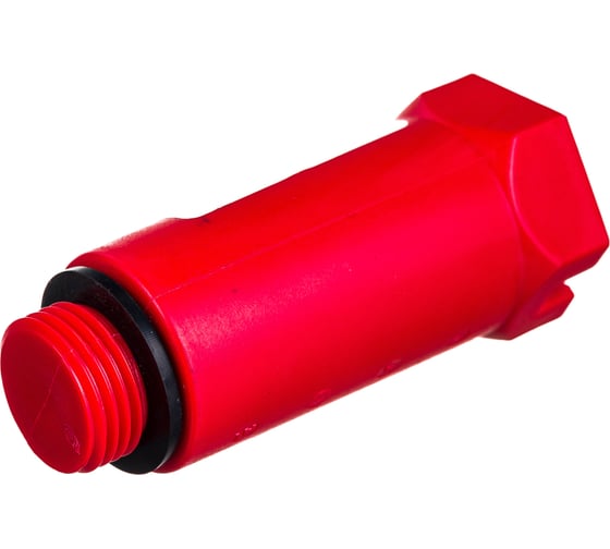 Монтажная заглушка Uni-Fitt Н 1/2", с прокладкой, красная 608R2000