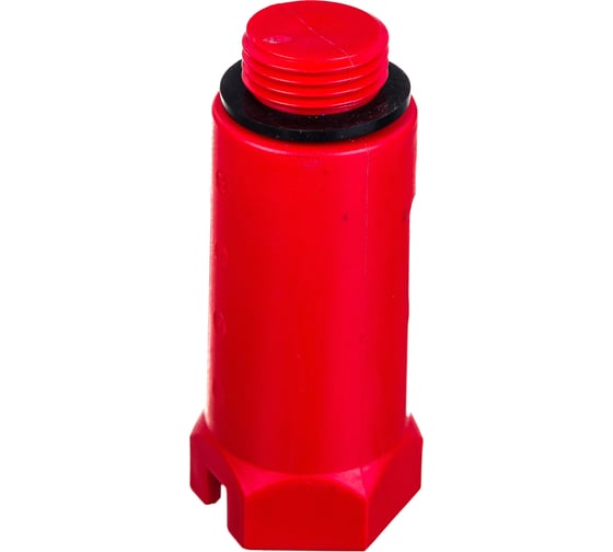 Монтажная заглушка Uni-Fitt Н 1/2", с прокладкой, красная 608R2000