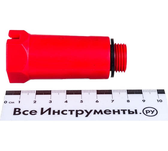 Монтажная заглушка Uni-Fitt Н 1/2", с прокладкой, красная 608R2000