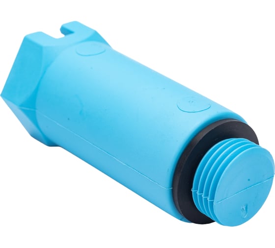 Монтажная заглушка Uni-Fitt Н 1/2", с прокладкой, синяя 608B2000