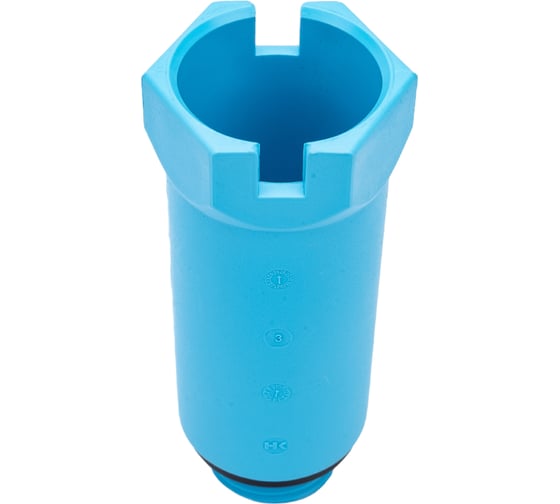 Монтажная заглушка Uni-Fitt Н 1/2", с прокладкой, синяя 608B2000