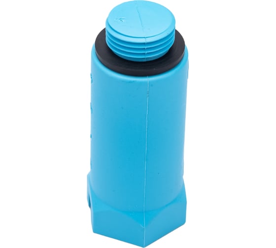 Монтажная заглушка Uni-Fitt Н 1/2", с прокладкой, синяя 608B2000
