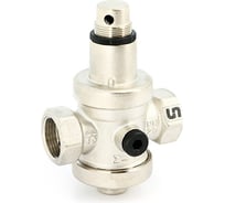 Редуктор давления Uni-Fitt 2" В 0.5-6 бар PN25 с отверстием под аксиальный манометр 1/4" никелированный 204N7140