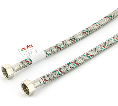Подводка гибкая ВВ (1/2"; 100 см; DN 8; оплётка из нерж. стали) Uni-Fitt 500S2010