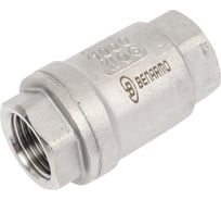 Клапан обратный Benarmo нержавеющая сталь, пружинный, Ду15, Ру40, м/м, диск - нержавеющая сталь 019-2765