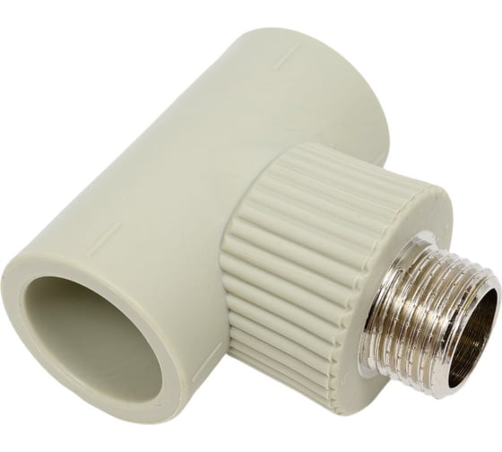 Комбинированный тройник TEBO PPR 25x1/2" НР серый 031043403