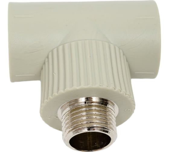 Комбинированный тройник TEBO PPR 25x1/2" НР серый 031043403