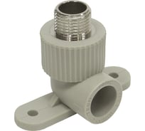 Угольник комбинированный TEBO PPR 20x1/2 НР с креплением серый 031033902