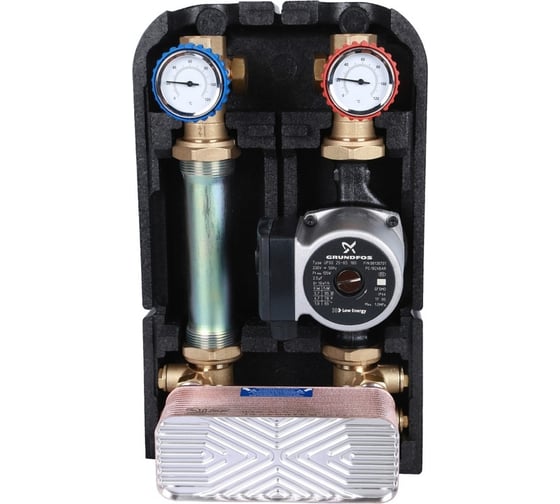 Насосная группа STOUT с 28 пластинами, с насосом Grundfos UPSO25-65 SDG-0038-282502 RG008U9S97E7UK