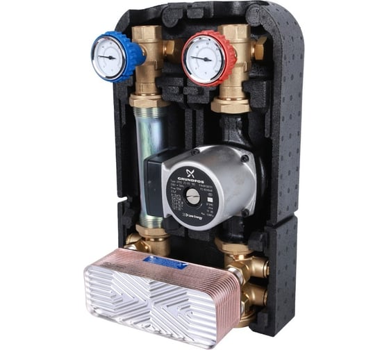 Насосная группа STOUT с 28 пластинами, с насосом Grundfos UPSO25-65 SDG-0038-282502 RG008U9S97E7UK