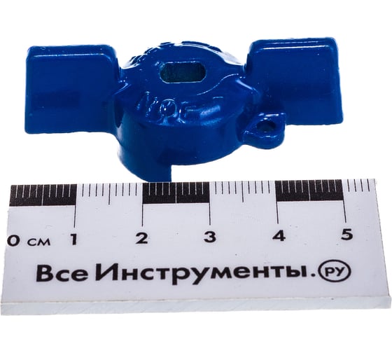 Ручка бабочка для крана Uni-Fitt  размером 1/2", синего цвета 129T2100