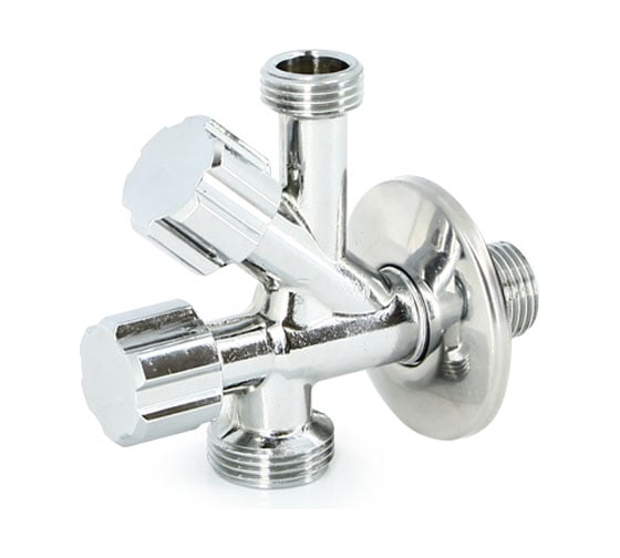 Комбинированный вентиль Uni-Fitt Н 1/2" х 1/2" х 3/4" универсальный, хром 184A2230