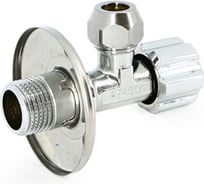 Вентиль Uni-Fitt Н-обж 1/2" х 10 мм 3/8", для подключения бачков/смесителей, хром 186A2500