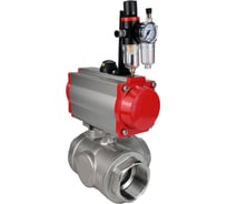 Шаровой кран DN.ru RP.SS316.200.MM.040 ISO L-тип Ду40 Ру63 привод, пневмораспр, БПВ D160-10998