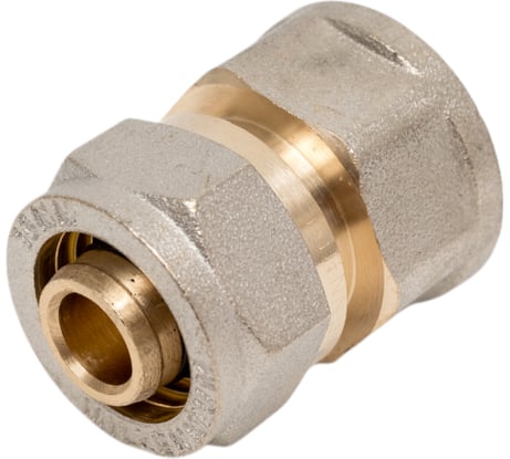 Муфта прямая обжимная соединительная для металлопластиковых труб Millennium 16мм х 1/2" с внутренней резьбой MMF1216