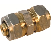 Муфта прямая обжимная 26×26 мм для металлопластиковых труб — латунный соединительный фитинг для систем отопления и водоснабжения Millennium MMS2626