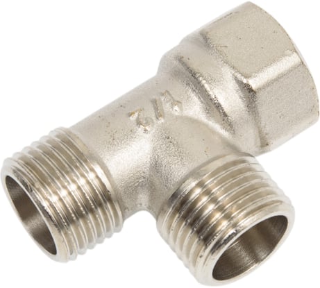 Тройник SantechSystems латунь, Ду15 р/р/м никель 128-9018