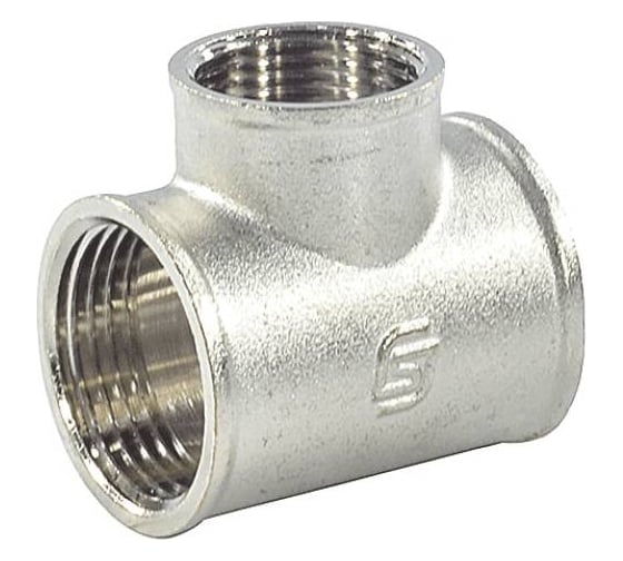 Тройник SantechSystems латунь, перех Ду25x20x25 м/м никель 128-9013 1