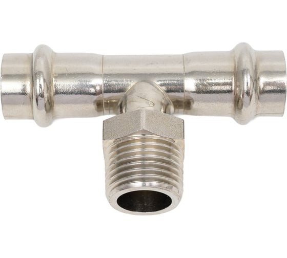 Тройник SantechSystems нержавеющая сталь, AISI 304 Дн15x1/2"х15 пресс/НР 129-9006 1