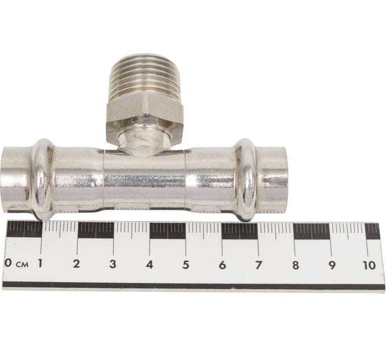 Тройник SantechSystems нержавеющая сталь, AISI 304 Дн15x1/2"х15 пресс/НР 129-9006