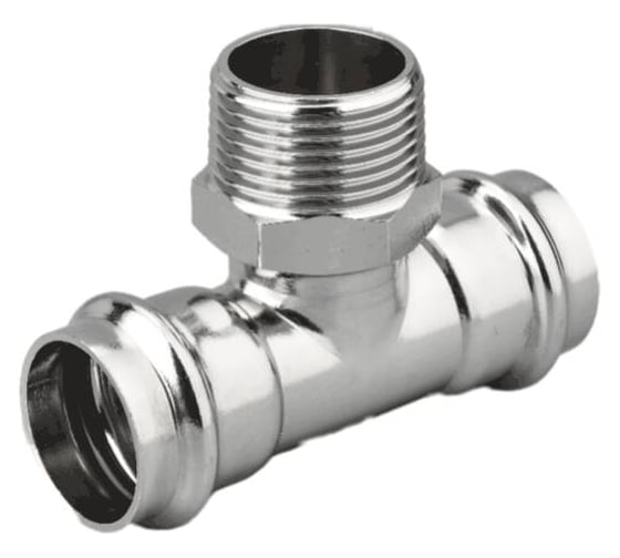 Тройник SantechSystems нержавеющая сталь, AISI 304 Дн42x1 1/4"х42 пресс/НР 129-9017 1