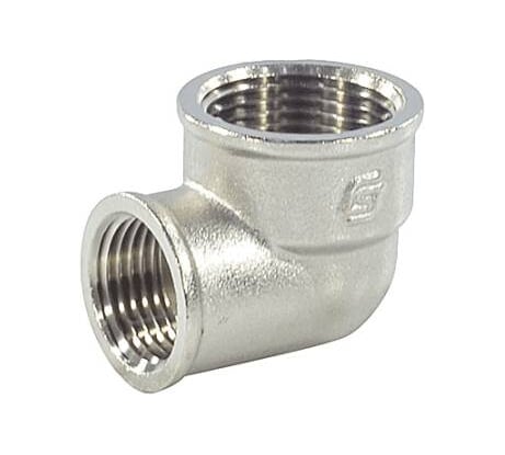 Угольник SantechSystems латунь, перех Ду20x15 м/м никель 128-9007