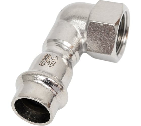 Угольник SantechSystems нержавеющая сталь, AISI 304 Дн15x1/2" пресс/ВР 129-8959