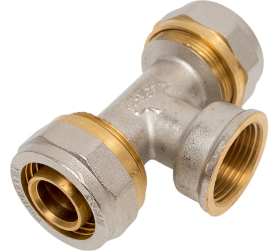 Тройник обжимной для металлопластиковых труб Millennium 26мм x 3/4" х 26мм с внутренней резьбой MTF3426