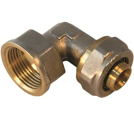 Угольник 90° обжимной 16×½" с внутренней резьбой для металлопластиковых труб — латунный фитинг для систем отопления и водоснабжения Millennium MUF1216