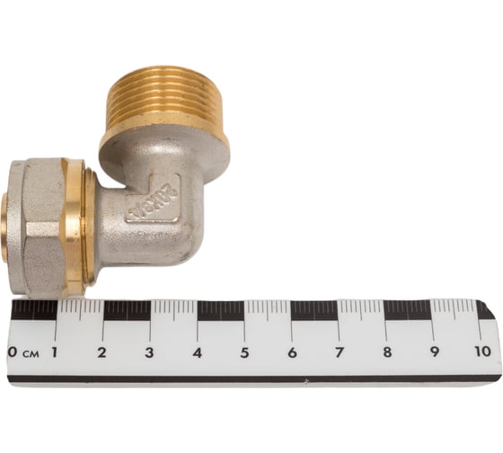 Угольник Millennium 90 обжимной, для металлопластиковых труб 20x3/4" с наружной резьбой MUM3420