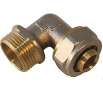 Угольник 90° обжимной 20×½" с наружной резьбой для металлопластиковых труб — латунный фитинг для систем отопления и водоснабжения Millennium MUM1220