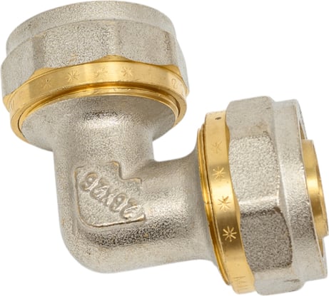 Угольник Millennium 90 обжимной для металлопластиковых труб 26мм х 26мм MUS2626