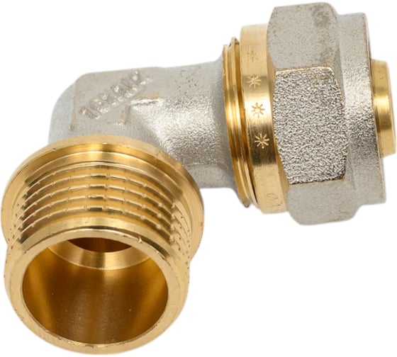 Угольник Millennium 90 обжимной для металлопластиковых труб 16x1/2" с наружной резьбой MUM1216