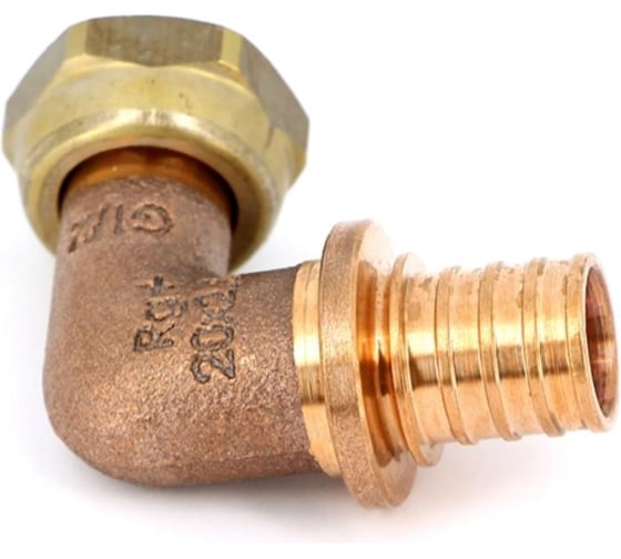 Угол с накидной гайкой Rehau надвижной, В, 20x1/2", бронза RAUTITAN RX 456413