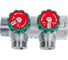 Коллектор с регулирующими клапанами SantechSystems 1", 2в 3/4" ЕК н/р, межосевое расстояние между выходами 45мм 129-8679 15