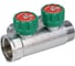 Коллектор с регулирующими клапанами SantechSystems 1", 2в 3/4" ЕК н/р, межосевое расстояние между выходами 45мм 129-8679 7