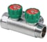 Коллектор с регулирующими клапанами SantechSystems 1", 2в 3/4" ЕК н/р, межосевое расстояние между выходами 45мм 129-8679 9