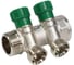 Коллектор с регулирующими клапанами SantechSystems 1", 2 выхода 3/4" ЕК н/р, межосевое расстояние между выходами 36мм, латунь 129-9351 1