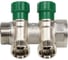 Коллектор с регулирующими клапанами SantechSystems 1", 2 выхода 3/4" ЕК н/р, межосевое расстояние между выходами 36мм, латунь 129-9351 2