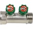 Коллектор с регулирующими клапанами SantechSystems 1", 2 выхода 3/4" ЕК н/р, межосевое расстояние между выходами 36мм, латунь 129-9351 8