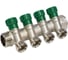 Коллектор с регулирующими клапанами SantechSystems 1", 4в 3/4" ЕК н/р, межосевое расстояние между выходами 36мм 129-9353 1
