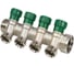 Коллектор с регулирующими клапанами SantechSystems 1", 4в 3/4" ЕК н/р, межосевое расстояние между выходами 36мм 129-9353 3
