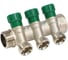 Коллектор с регулирующими клапанами SantechSystems 1", 3в 3/4" ЕК н/р, межосевое расстояние между выходами 36мм 129-9352 1