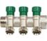 Коллектор с регулирующими клапанами SantechSystems 1", 3в 3/4" ЕК н/р, межосевое расстояние между выходами 36мм 129-9352 2