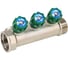 Коллектор с регулирующими клапанами SantechSystems 1", 3в 3/4" ЕК н/р, межосевое расстояние между выходами 36мм 129-9352 7