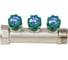 Коллектор с регулирующими клапанами SantechSystems 1", 3в 3/4" ЕК н/р, межосевое расстояние между выходами 36мм 129-9352 8