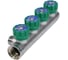 Коллектор лат клап рег SantechSystems 3/4", 4 выхода под плоское уплотнение 1/2" н/р, межосевое расстояние между выходами 45мм 129-8674 6