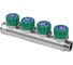 Коллектор лат клап рег SantechSystems 3/4", 4 выхода под плоское уплотнение 1/2" н/р, межосевое расстояние между выходами 45мм 129-8674 9